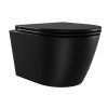 MP WH 1018 First Process Matt Black Rimless Wall Hung Toilet