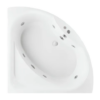 MP WS E004 Luxury White Pure Acrylic Modern Design Freestanding Corner Bathtub