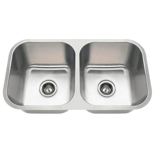 Manufacturer Stainless Steel Kitchen Sinks 8046 Undermount Double Bowl Stainless Steel Sink