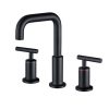 Matt Black Brass Basin Tap Mixer Double