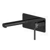 Matt Black Finished Wall Mounted Brass Faucet