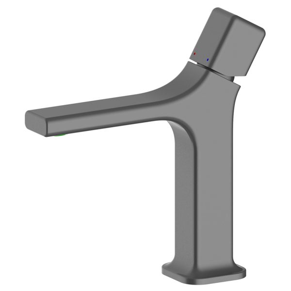 Matt Black Single-Hole Brass Bathroom Faucet Hot Cold Design Hand Shower Ceramic Cartrige Single Handle Bathroom Basin Faucet