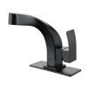 Matt Black Solid Brass Taps Deck Mounted