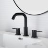 Matte Black Basin Mixer Faucet Deck Mounted