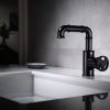Matte Black Basin Mixer Faucet Single Hole