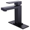 Matte Black Bathroom Basin Sink Faucet Hot