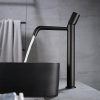 Matte Black Bathroom Sink Faucet Deck Mounted