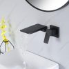 Matte Black Vanity Faucet Waterfall Single Handle