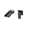 Matte Black Wall Mounted Brass Tap Mixer