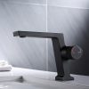 Modern Basin Mixer Faucet Black Single Lever