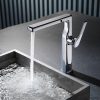 Modern Basin Mixer Faucet Polished Chrome Deck