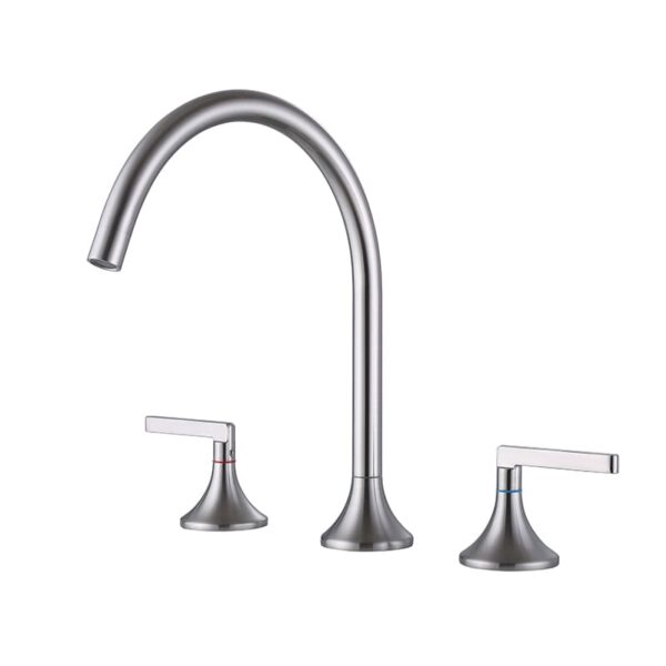 Modern Bathroom Basin Faucet 3 Hole 2 Handle Bathtub Mixer Tap Faucet Sinks Taps For Kitchen Bathroom 1