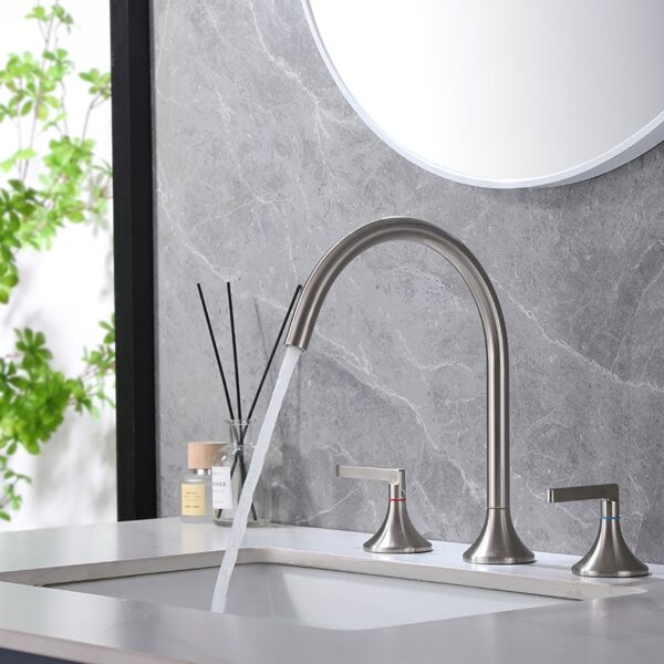 China Faucet Manufacturer Modern Bathroom Basin Faucet 3 Hole 2 Handle Bathtub Mixer Tap Faucet Sinks Taps For Kitchen Bathroom – Bild 5