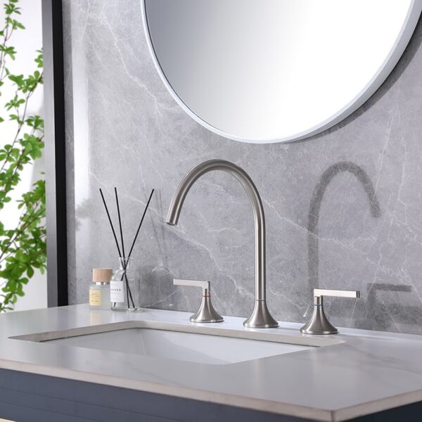 China Faucet Manufacturer Modern Bathroom Basin Faucet 3 Hole 2 Handle Bathtub Mixer Tap Faucet Sinks Taps For Kitchen Bathroom – Bild 3