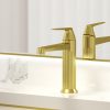 Modern Bathroom Basin Faucet Gold Deck Mounted