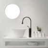 Modern Black Single Handle Brass Lavatory Bathroom Wash Basin Faucets 7