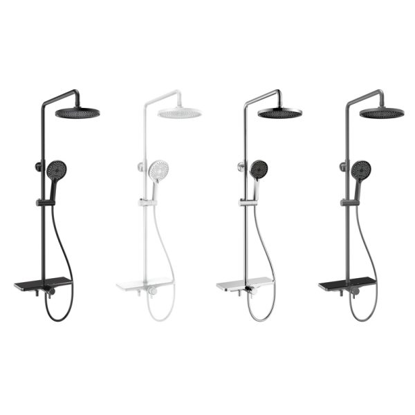 Modern Brass Shower Fixtures Bathroom Shower System Bathtub Mixer Faucet Hot Cold Bathroom Tap Thermostatic Shower Set