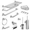 Modern Chrome Bathroom Hardware Set Stainless Steel