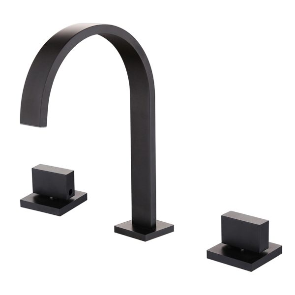 Modern Design Brass Basin Faucet Thermostatic Hot and Cold Deck Mounted Bathroom Mixer Tap