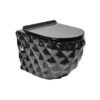 Rekaan Moden Matte Black Wall Mounted Wc Tandas Seramik Bilik Mandi