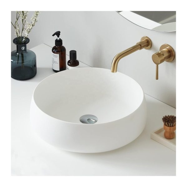 Modern Design Small Round Above Counter Hand Wash Basin Easy Clean Artificial Countertop Bowl Sinks