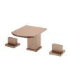 Modern Double Handle Deck Mounted Basin Mixer