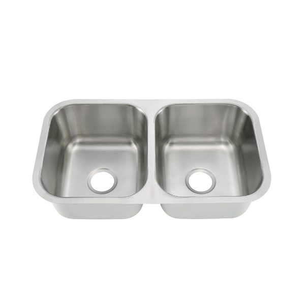 Modern Double Kitchen Sink Square Undermount Stainless Steel SUS304 Two Bowls Without Faucet