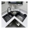 Modern Handmade Stainless Steel Triple Bowl Kitchen 1