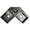 Modern Handmade Stainless Steel Triple Bowl Kitchen