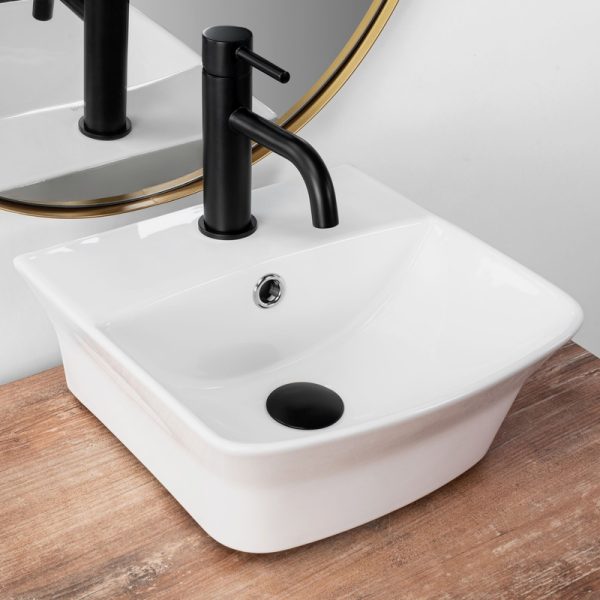 Modern Home Hotel Bathroom Hand Wash Sink Ceramic Counter Top Basin for Hotel Villa