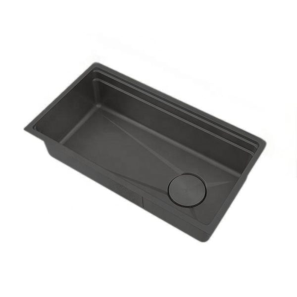 Modern Home Kitchen Anti-Bacteria/Rust Stainless Steel Single Bowl Brass Dishwasher Safe Nano Coated One Piece Kitchen Sink