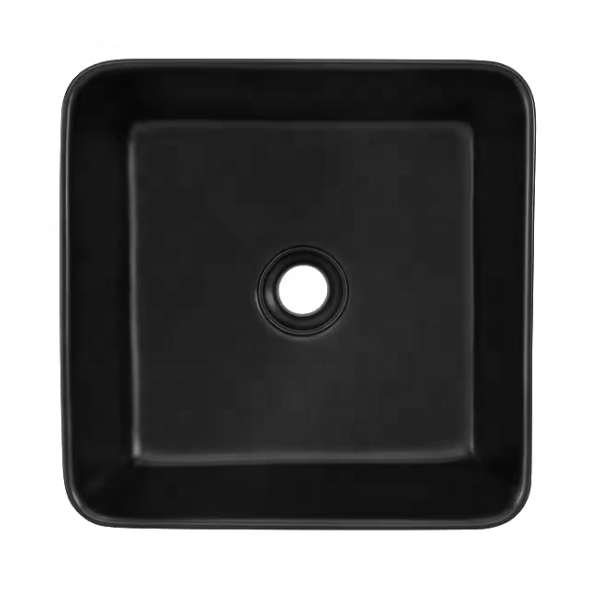 Modern Luxury Ceramic Square Countertop Bathroom Art Sink Easy Clean Contemporary Basin for Hotel