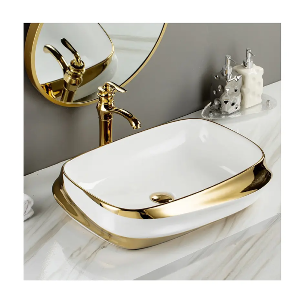 Modern Luxury Design Above Counter Top Hand Wash Basin Bathroom Washroom Sinks for Hotel Villa