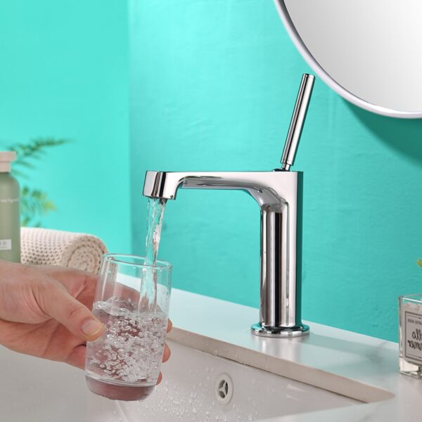 Modern Luxury Lavatory Brass Water Tap Faucet Designs Vanity Sanitary Bathroom Sinks Mixers Basin Faucets - Imagen 2