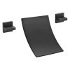 Modern Matt Black Wall Mounted Brass Bathroom