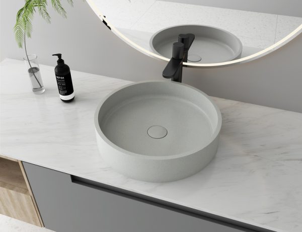 Modern Midcentury Bathroom Free Standing Wash Basin Countertop Home Application Bathroom Cement Sink