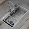 Modern Multifunction Gun Grey Farmhouse Single Bowl