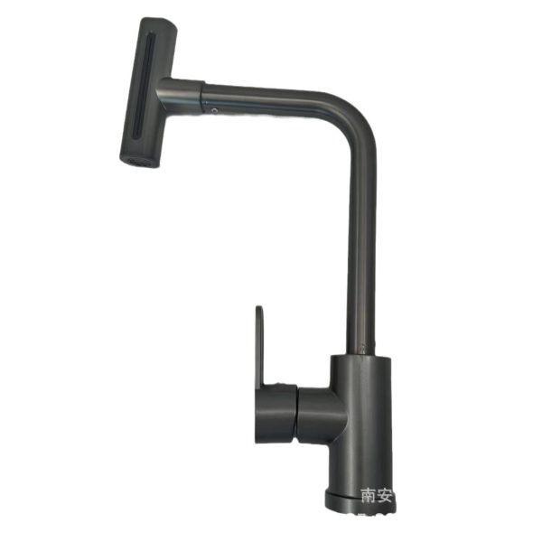 Modern Single Handle Pull Kitchen Faucet with Rotating Sprayer Brushed Nickel Finish Spring Design CN;GUA Kitchen Tap
