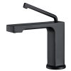 Modern Single Hole Matt Black Brass Basin