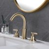 Modern Split Three hole Dual Handle Brushed