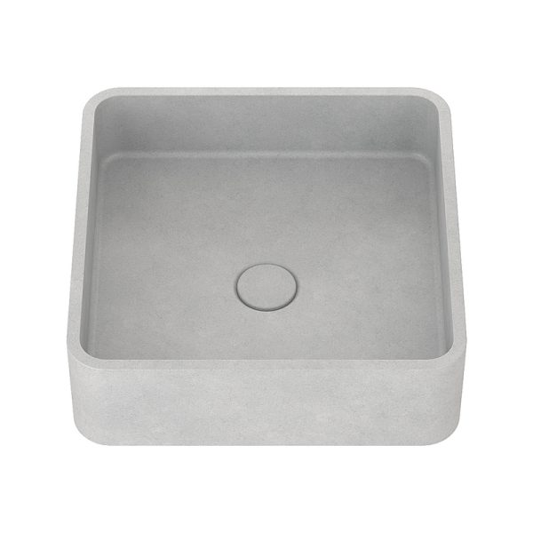 Modern Style Handmade Concrete square Washbasin Cement Concrete Bathroom Grey Basin