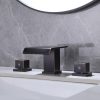 Modern Thermostatic 3 Hole Widespread Bathroom Faucet