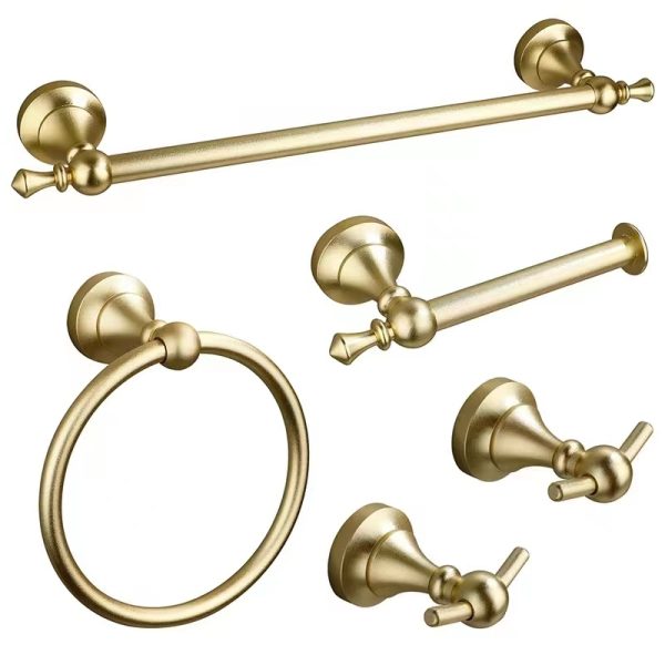 Modern Wall Mounted Bathroom Hardware Towel Bar Accessory Set Aluminum Bathroom Accessories Set