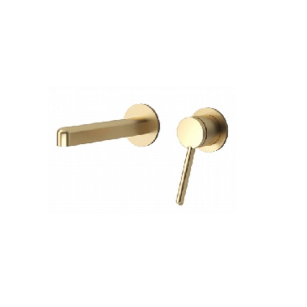 Modern Wash Basin Faucet Single Handle Wall Mounted Basin Mixer Faucet Brushed Gold Bathroom Sink Faucet