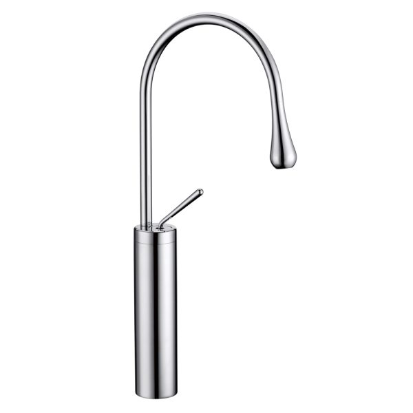 Modern Water Drop Design Deck Mounted Single Handle Hot Cold Water Tap Chrome White Black Finish Brass Basin Faucet