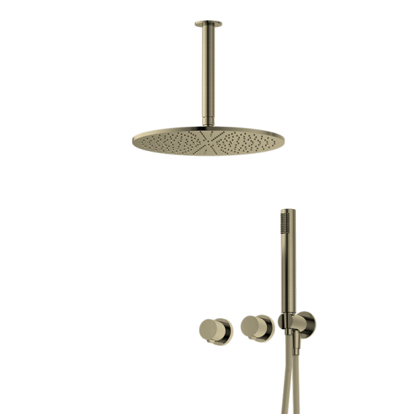 Modern style hotel bathroom gold color shower bath mixer  rain head  faucet set