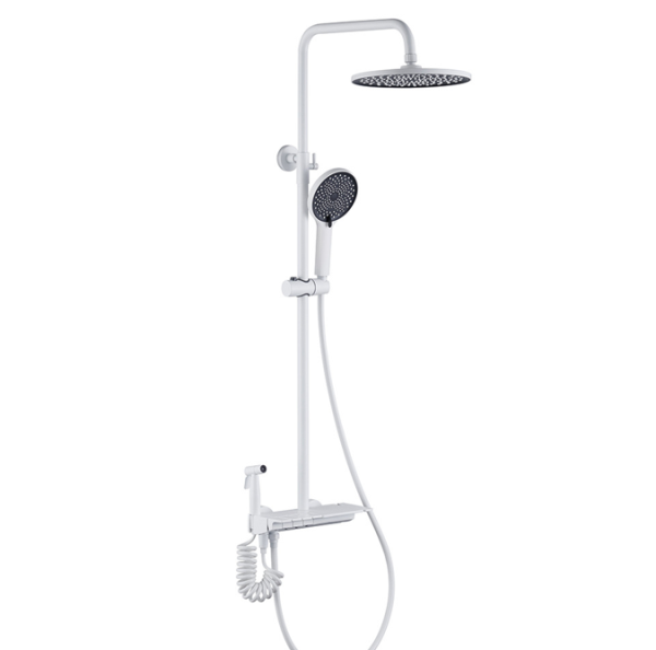 Moonlight Luxury Designer Bathroom Shower Set Multi-Function Thermostatic Faucets Digital Display Polished Surface Treatment