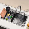 Multi function Black Modern Kitchen Sink Metal