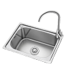 Multifunctional Anti Overflow Stainless Steel Kitchen Sink