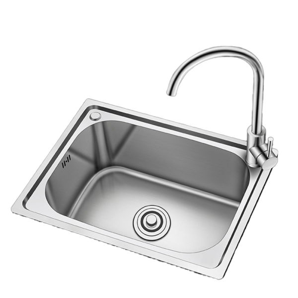 Multifunctional Anti Overflow Stainless Steel Kitchen Sink One Piece Stretch Molding Square Single Bowl Undermount Nano